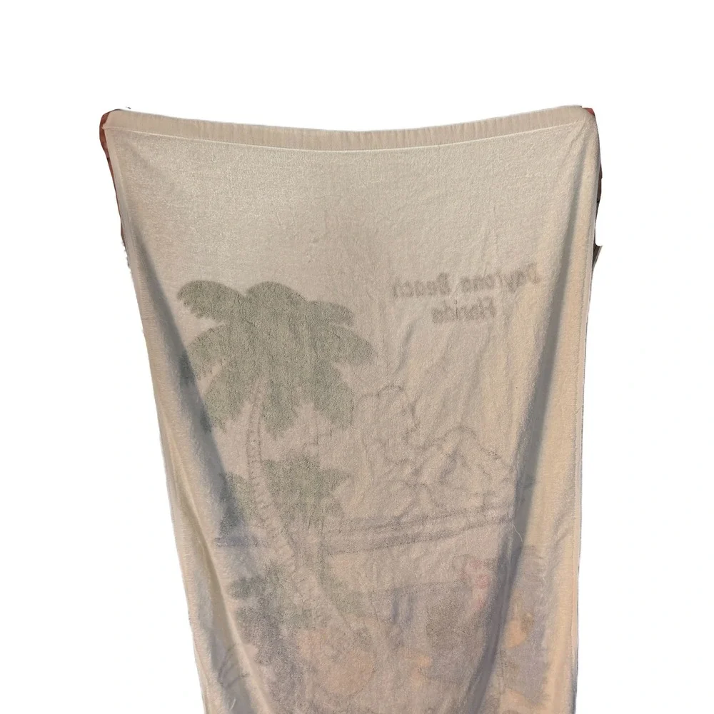 Vintage Disney Mickey Minnie Mouse Daytona Beach Florida Souvenir Beach Towel